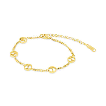 Pulseira Pingente Sierra Banhada em Ouro 18K